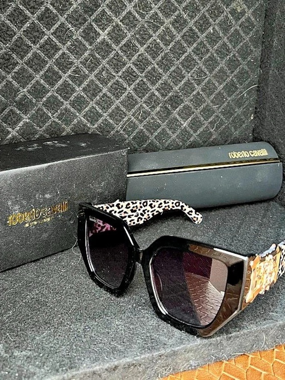Roberto Cavalli Baros Sunglasses 733S Black & Brown